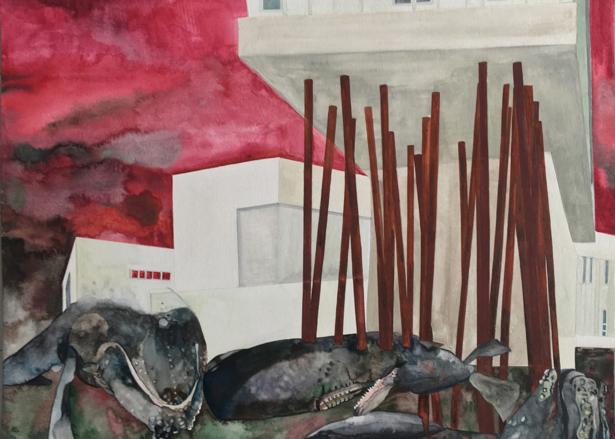 Isa Melsheimer, The Year of the Whale, Fogo Island Arts.