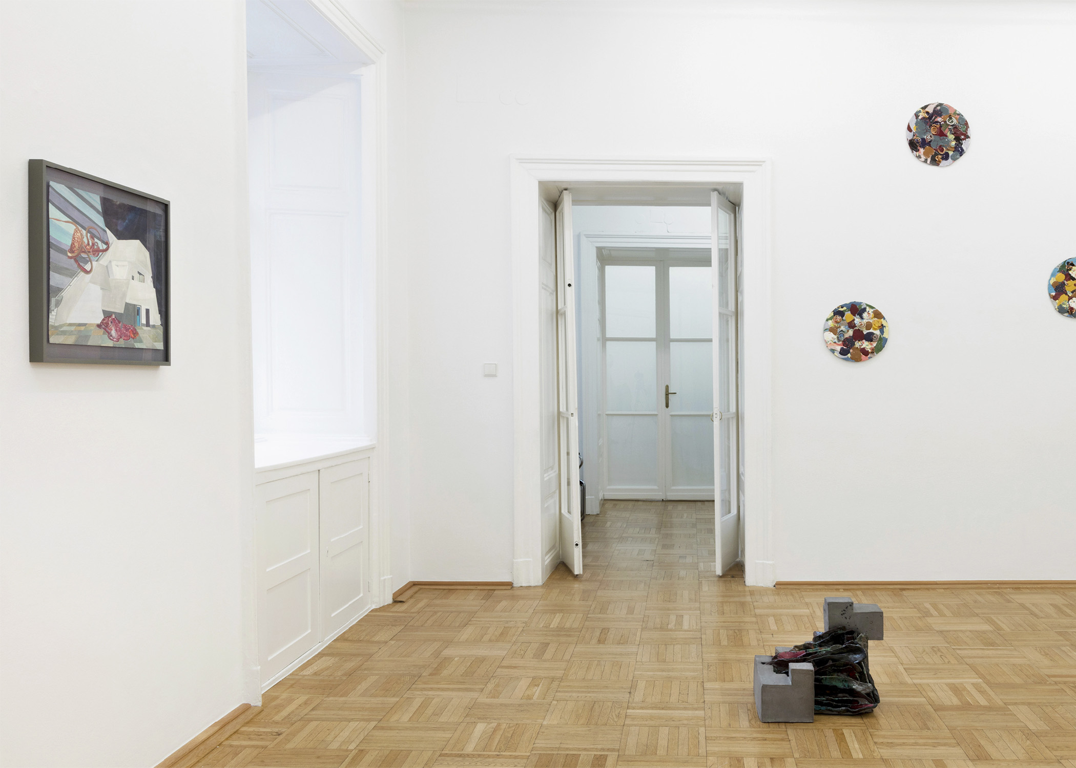 Isa Melsheimer, Via Appia, Galerie Nächst St. Stephan Rosemarie Schwarzwälder, Wien, Austria mit Polly Apfelbaum.