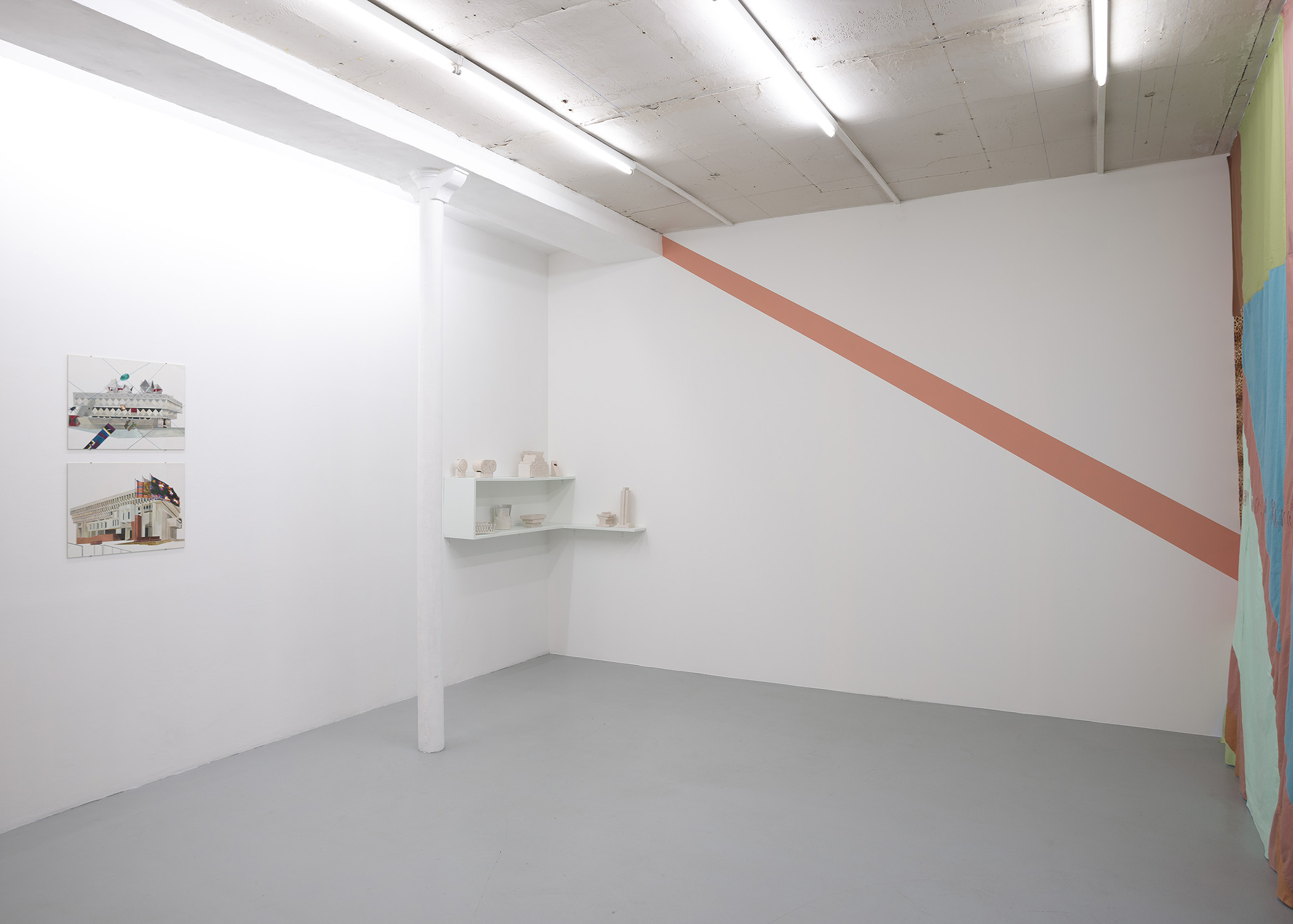 Isa Melsheimer, Times are hard but Postmodern, Galerie Jocelyn Wolff, Paris.