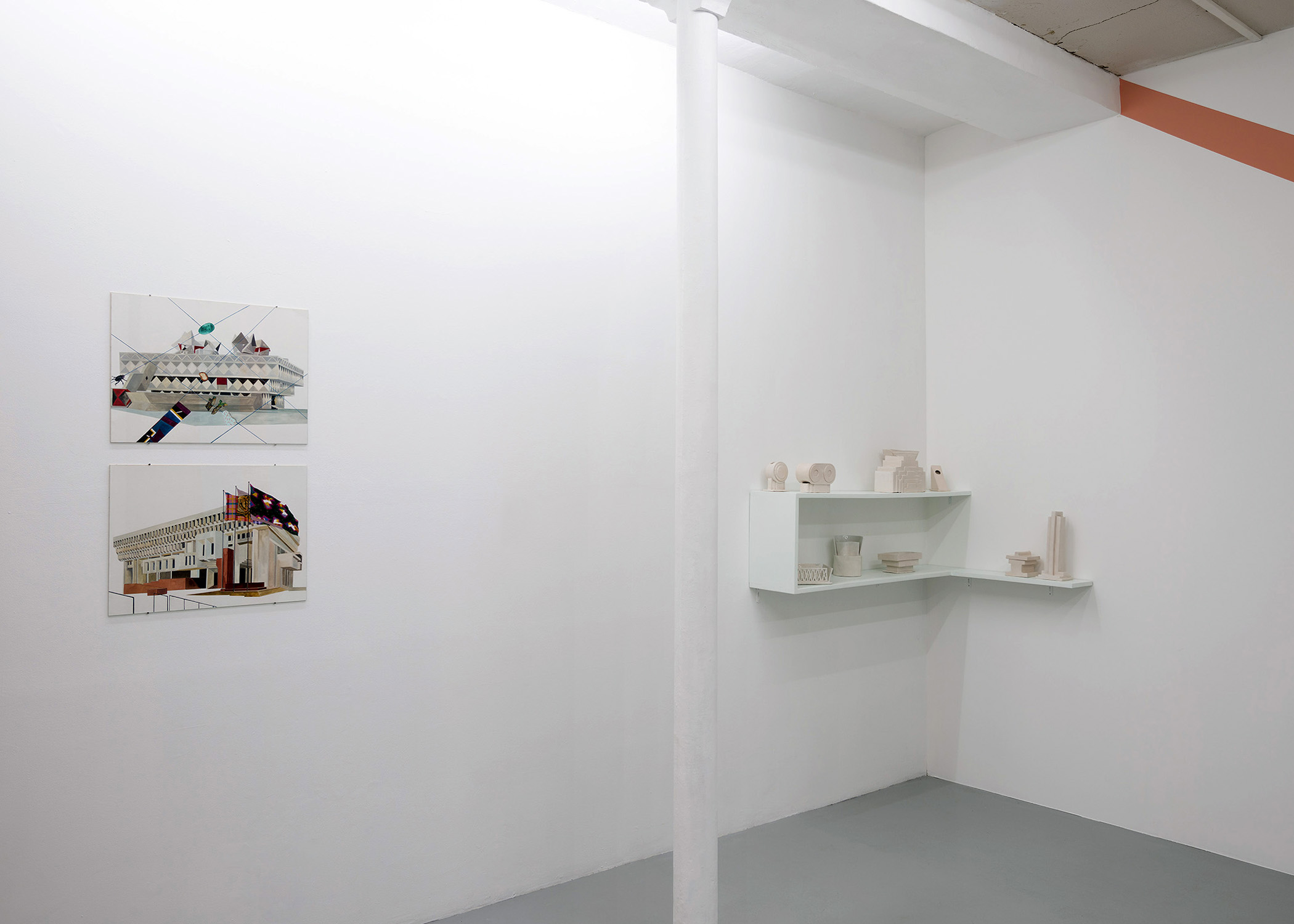 Isa Melsheimer, Times are hard but Postmodern, Galerie Jocelyn Wolff, Paris.