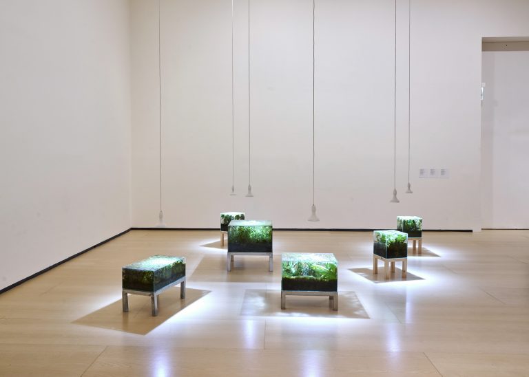 Isa Melsheimer Installation view, Arts of the Earth, Guggenheim.